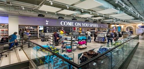 The superstore inside the Tottenham Hotspur Stadium